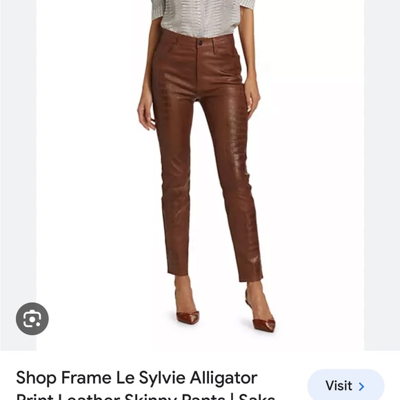 NWOT Frame Le Sylvie Leather pants sz 27 - Picture 5 of 12